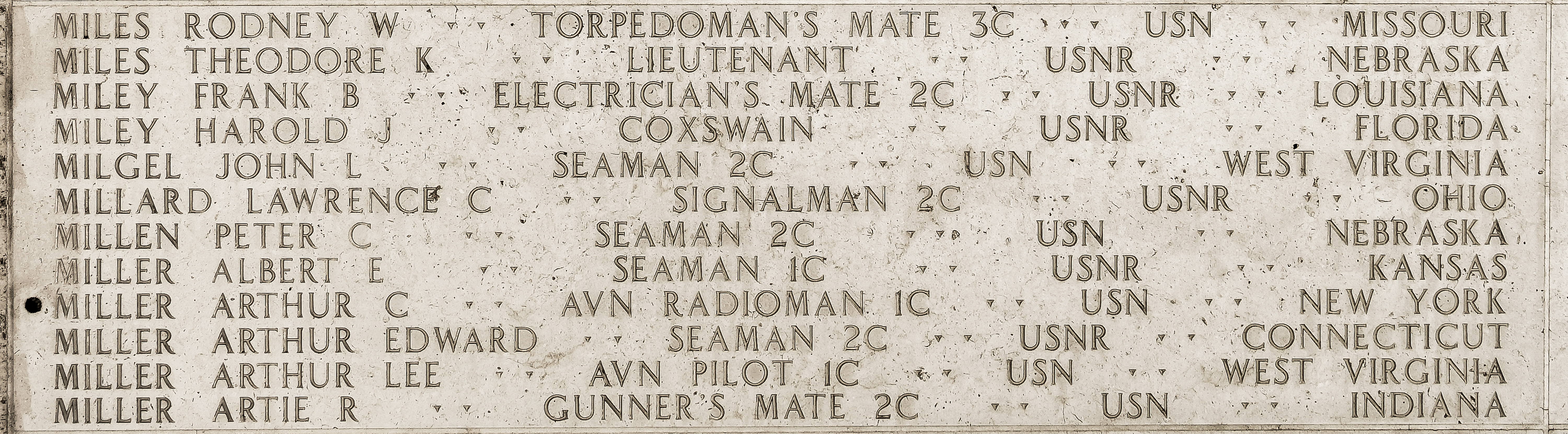 John L. Milgel, Seaman Second Class